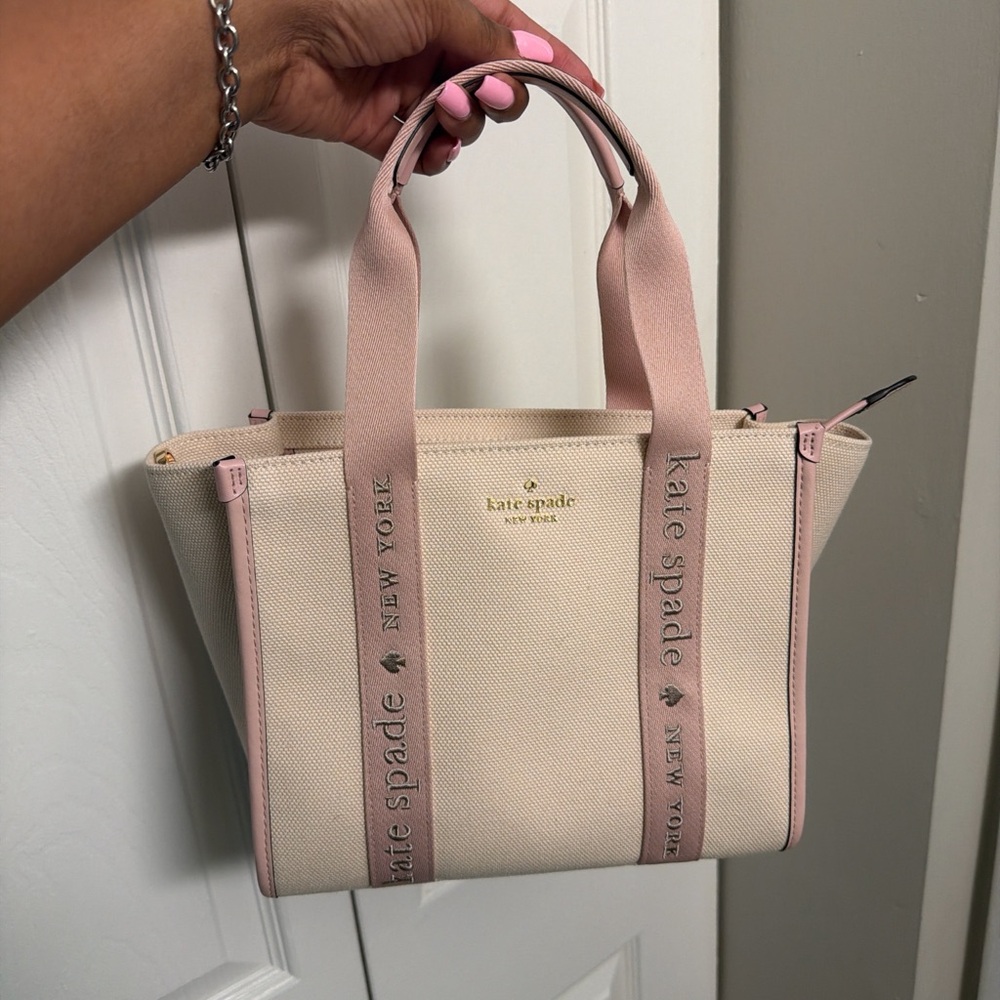 kate spade Blush Pink and Cream Tote